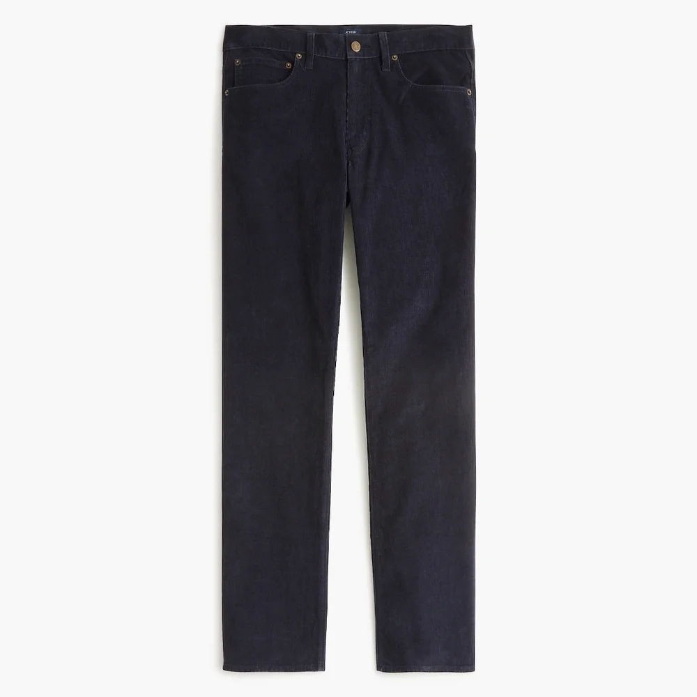 J. Crew Men's Pants Navy Blue Corduroy Flex Slim Size 34 X 30